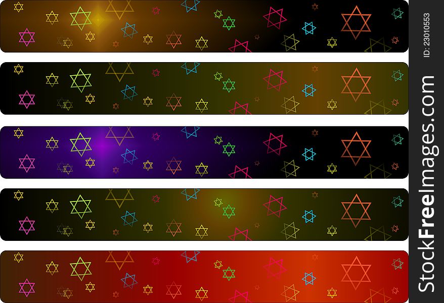 Hanukka banners set