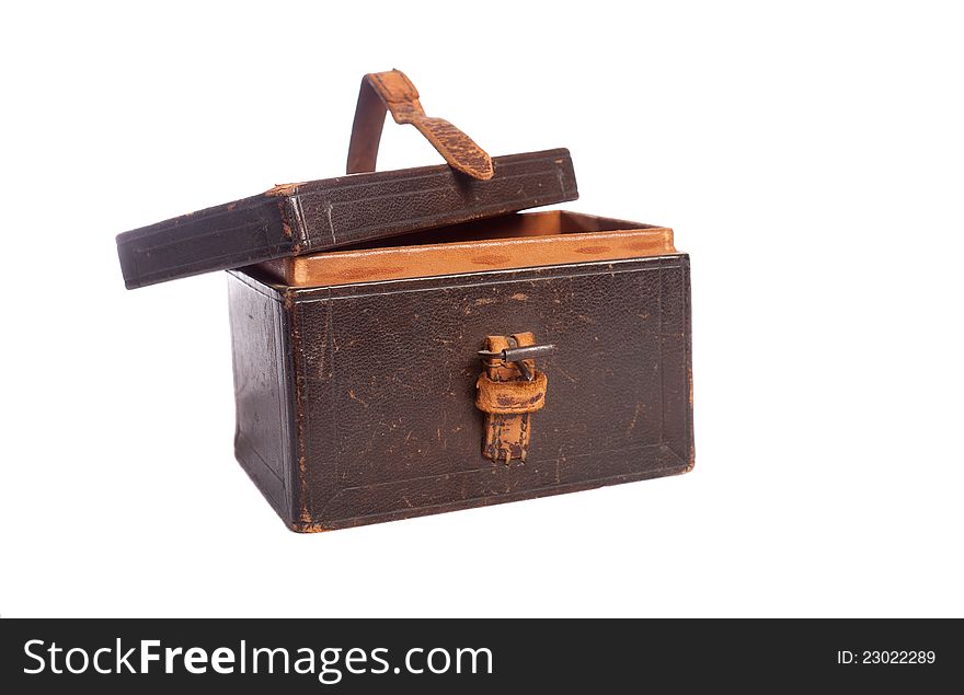 Antique Leather Brown Box