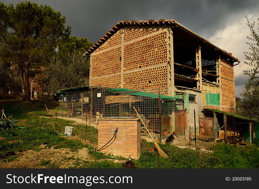 An old abandoned farmhouse in Italy. An old abandoned farmhouse in Italy