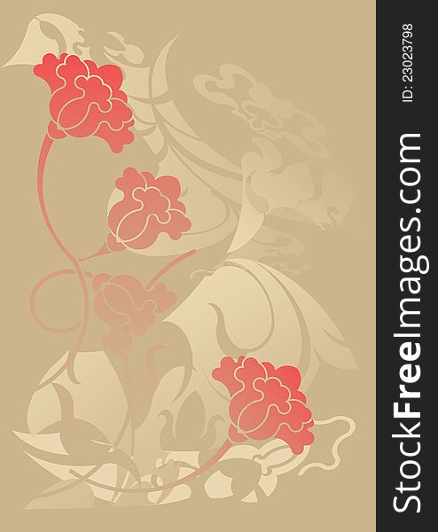 Vectorial illustration is floral background.