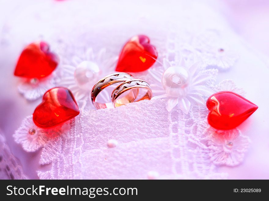 Wedding gold rings love day. Wedding gold rings love day