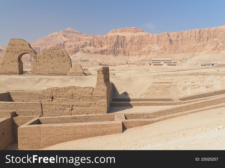 Hatchepsut Temple ruins in Luxor near The Valley of The Kings ( Egypt ). Hatchepsut Temple ruins in Luxor near The Valley of The Kings ( Egypt )