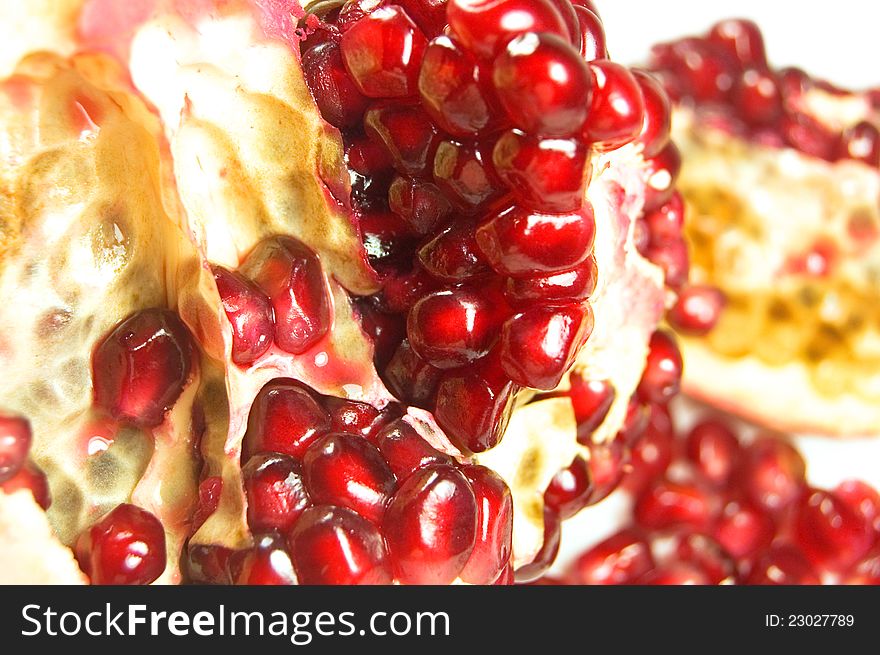 Pomegranate Closeup