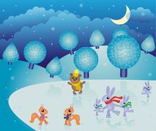 Fairy-tale Winter Landscape Royalty Free Stock Images Fairy-tale Winter Landscape Royalty Free Stock Images