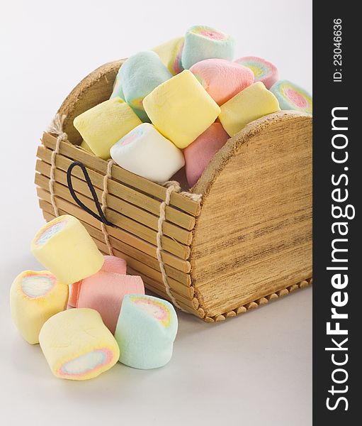 Colorful mini soft marshmallow candies. Colorful mini soft marshmallow candies