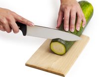 Cutting Cucumber Royalty Free Stock Photo Cutting Cucumber Royalty Free Stock Photo