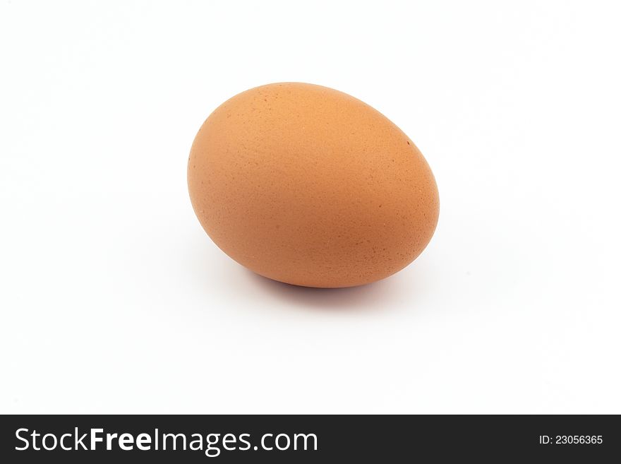 Egg on white background isolated.