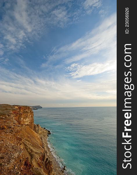 Cliffs on the Crimean coast