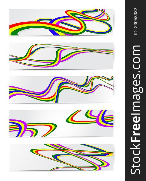 Abstract  vector  web banner set. Abstract  vector  web banner set.