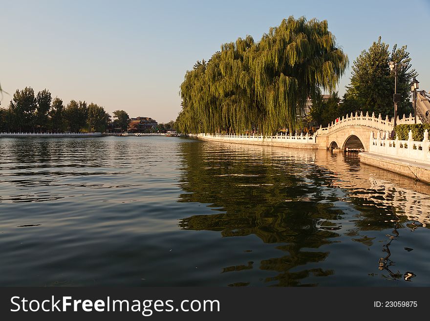 Landscape of Beijing Houhai Lake, China. Landscape of Beijing Houhai Lake, China