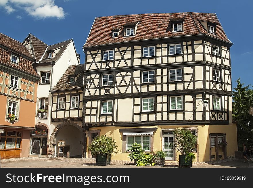 Urban landscape of the historical town of Colmar in France. Urban landscape of the historical town of Colmar in France