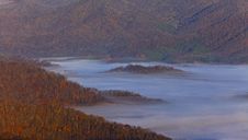 Clouds And Fog Over Appalachian Mountains In Autum Stock Image Clouds And Fog Over Appalachian Mountains In Autum Stock Image