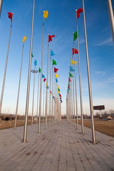Flying Flag Royalty Free Stock Photography Flying Flag Royalty Free Stock Photography