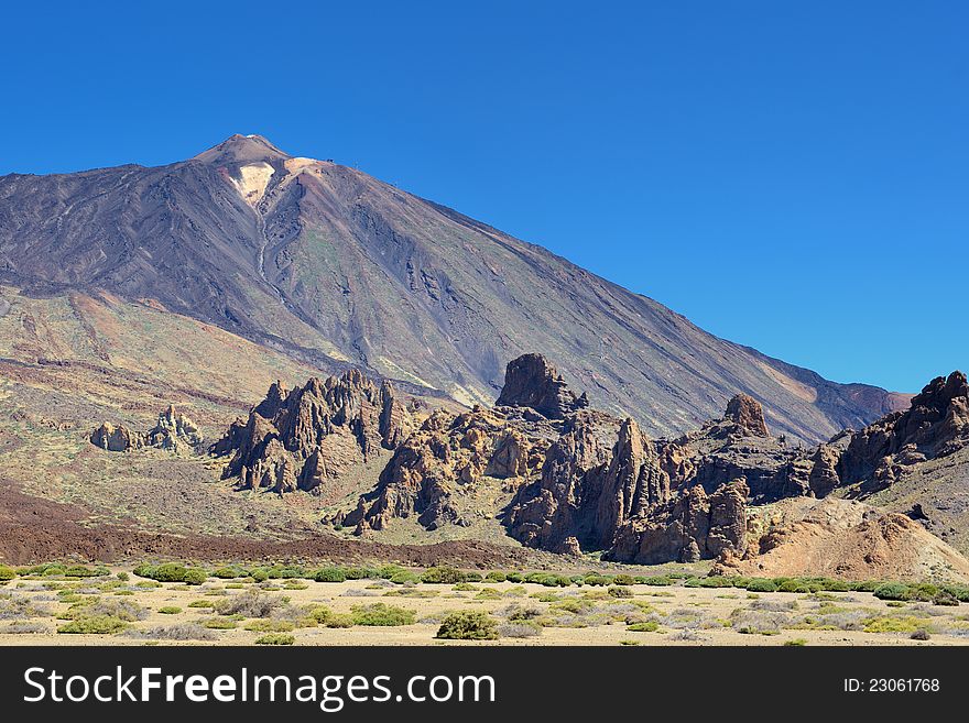 Volcano Teida, National Park of Las Canadas of Teide, island Tenerife. Volcano Teida, National Park of Las Canadas of Teide, island Tenerife.