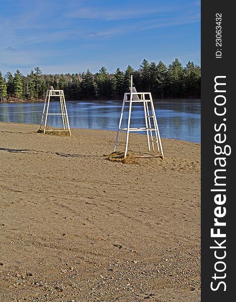 Lifeguard Station in the winter