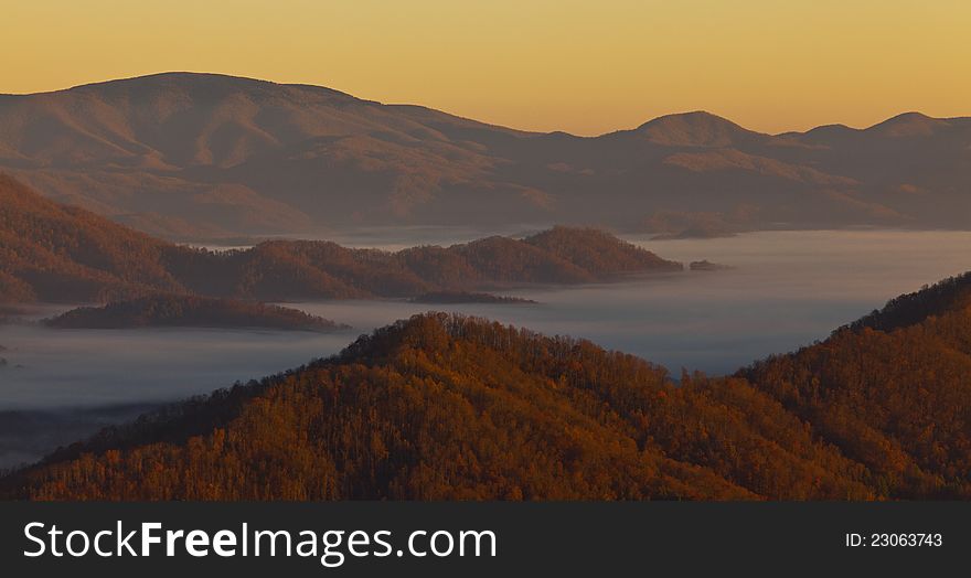 Clouds And Fog Over Appalachian Mountains