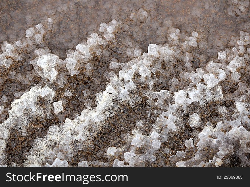 Salt Pans Detail At Pelican Point Walvis Bay