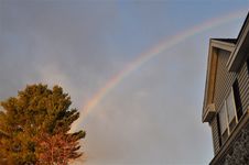 Rainbow In A Suburbia Royalty Free Stock Photography Rainbow In A Suburbia Royalty Free Stock Photography