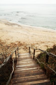 Stairs To Sea Stock Images