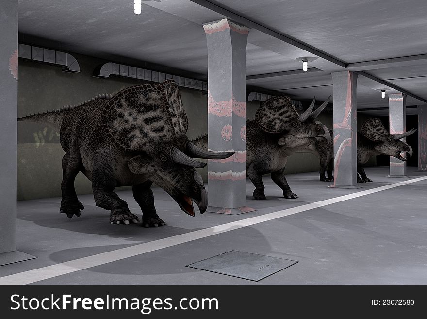 Parking of dinosaurs