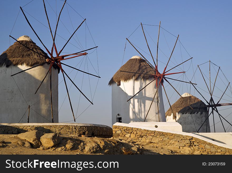 Old windmills to produce energy. Old windmills to produce energy