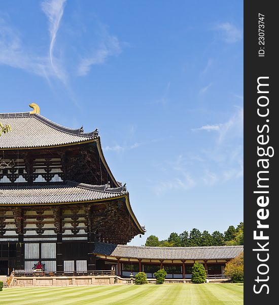 Todai-ji temple in Nara, Japan, the largest wooden building in the world