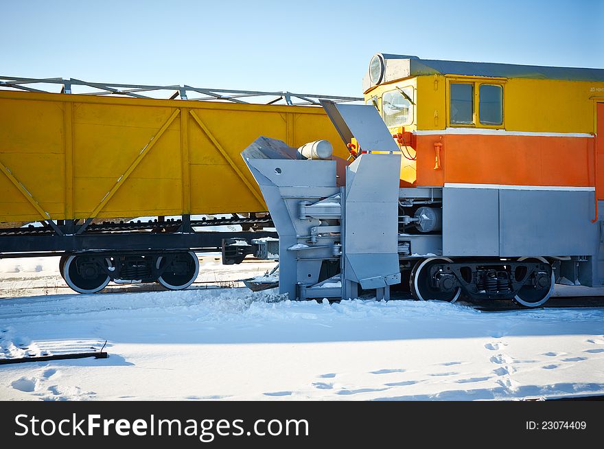 Railway locomotives for snow removal in winter
