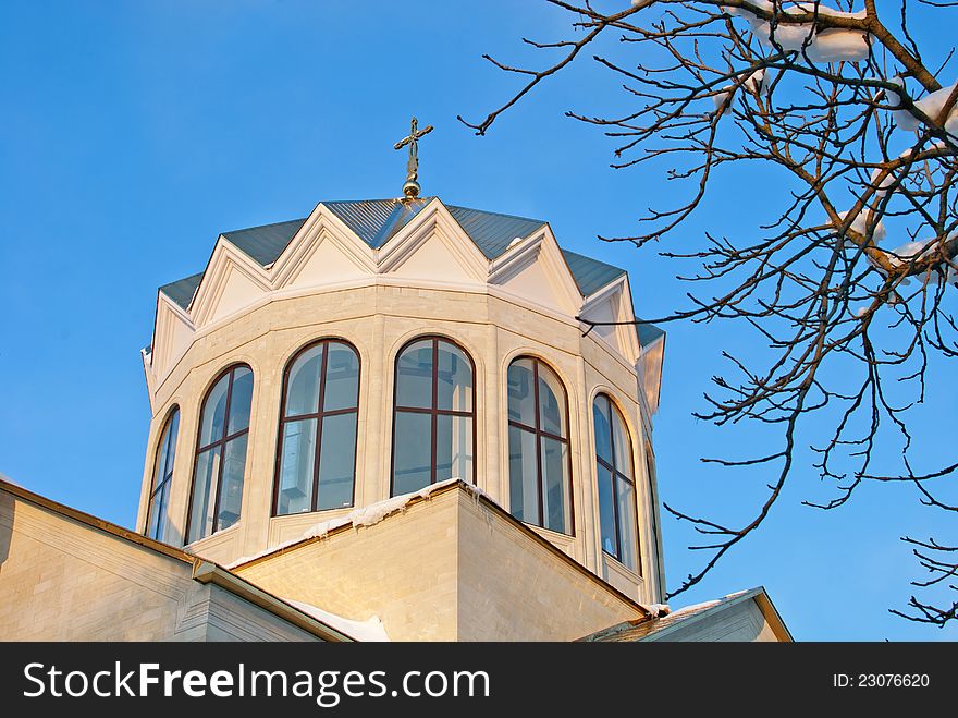 The dome against the blue sky