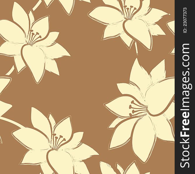 Vector floral seamless  pattern  with grunge style . Vector floral seamless  pattern  with grunge style .