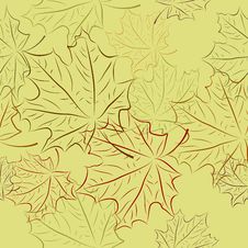 Seamless Floral Background With Tree Leaves Royalty Free Stock Images