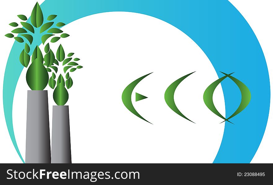 Vector illustration.  Environmental logo background. Vector illustration.  Environmental logo background