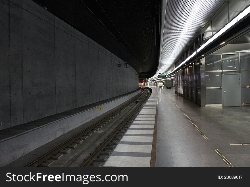 Underground Tunnel with high speed train. Underground Tunnel with high speed train