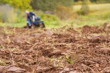 Tractor Ploughing On The Field Royalty Free Stock Images Tractor Ploughing On The Field Royalty Free Stock Images