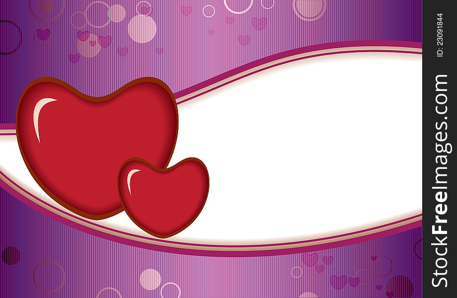 Valentines and love hearts with background. Valentines and love hearts with background