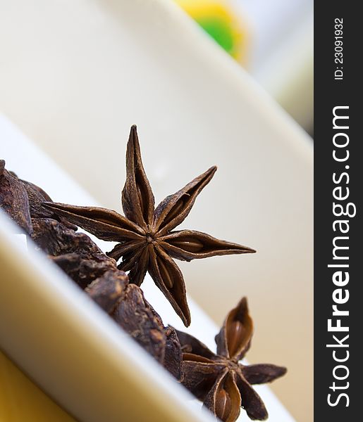 The star anise, has the strong fragrant smell.