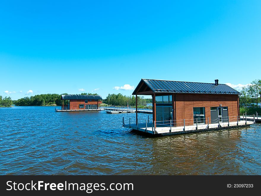 Cottages built on the water, Finland. Cottages built on the water, Finland