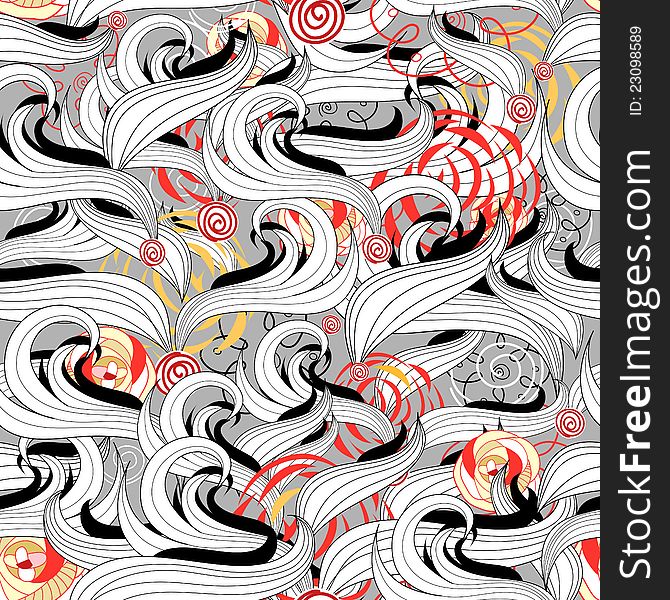 Seamless abstract pattern with graphic elements. Seamless abstract pattern with graphic elements