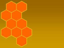 Bees Honeycomb On Left Stock Images