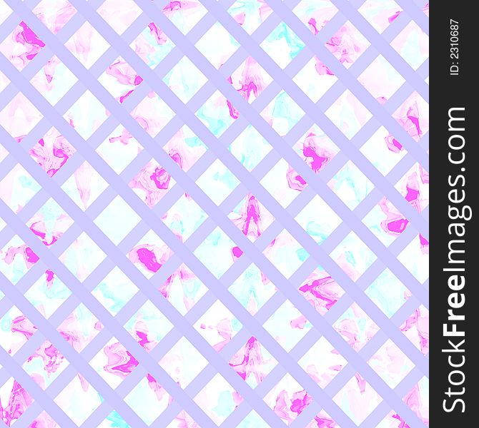 Pastel grid over pink and blue pattern. Pastel grid over pink and blue pattern