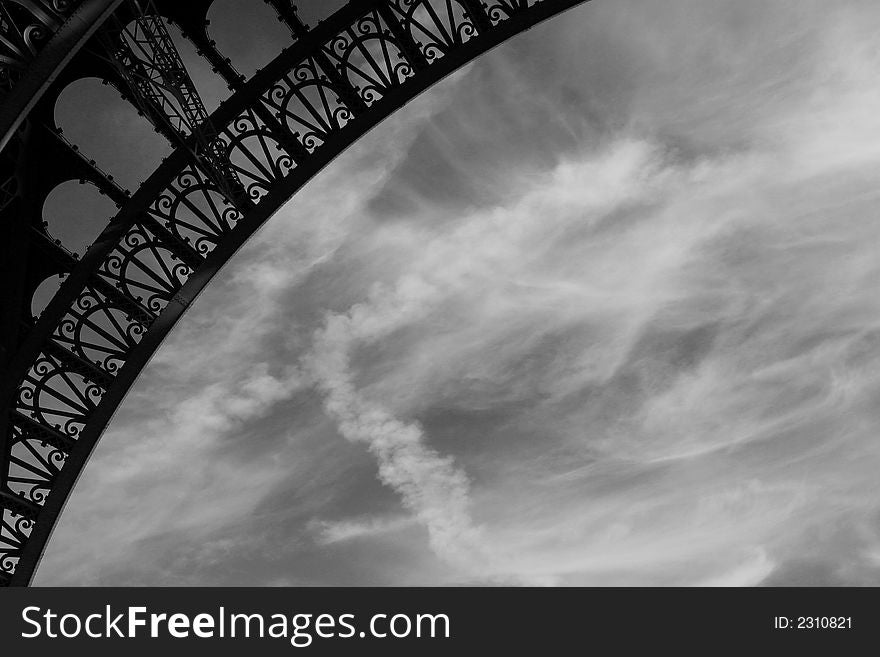Eiffel Tower Ornate Curve