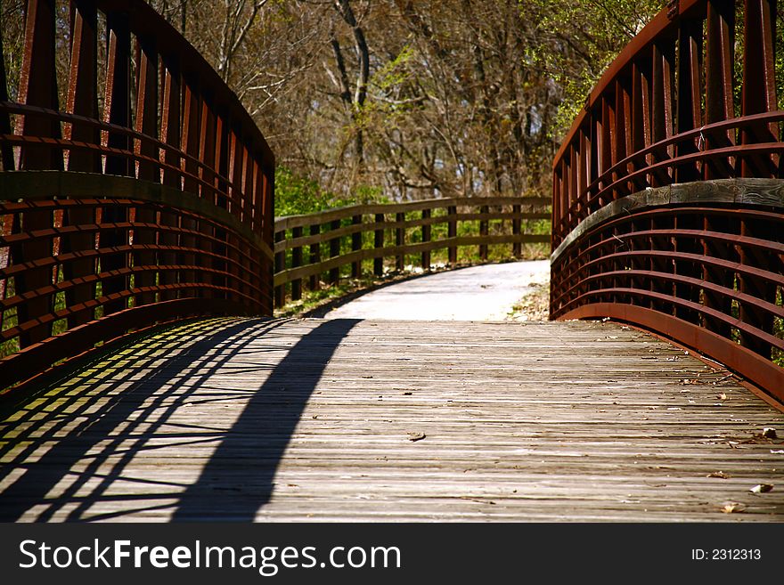 Bridge on Bike Trail thru woods