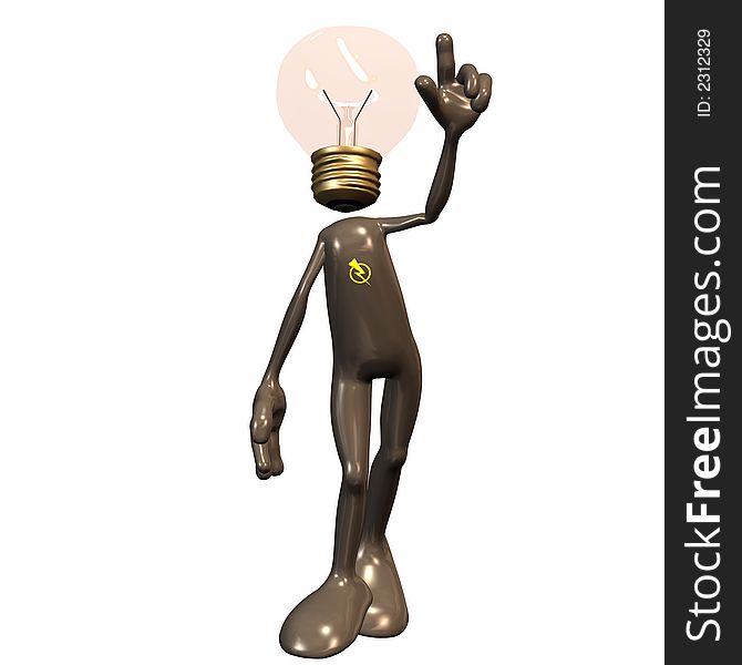 Light bulb, that has an idea,. Light bulb, that has an idea,