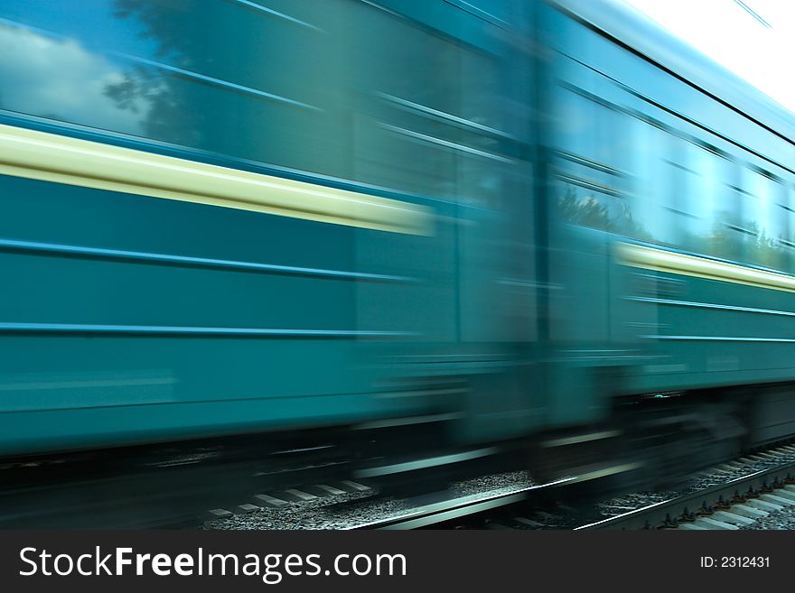 Train speed background-natural photographing of prompt movement