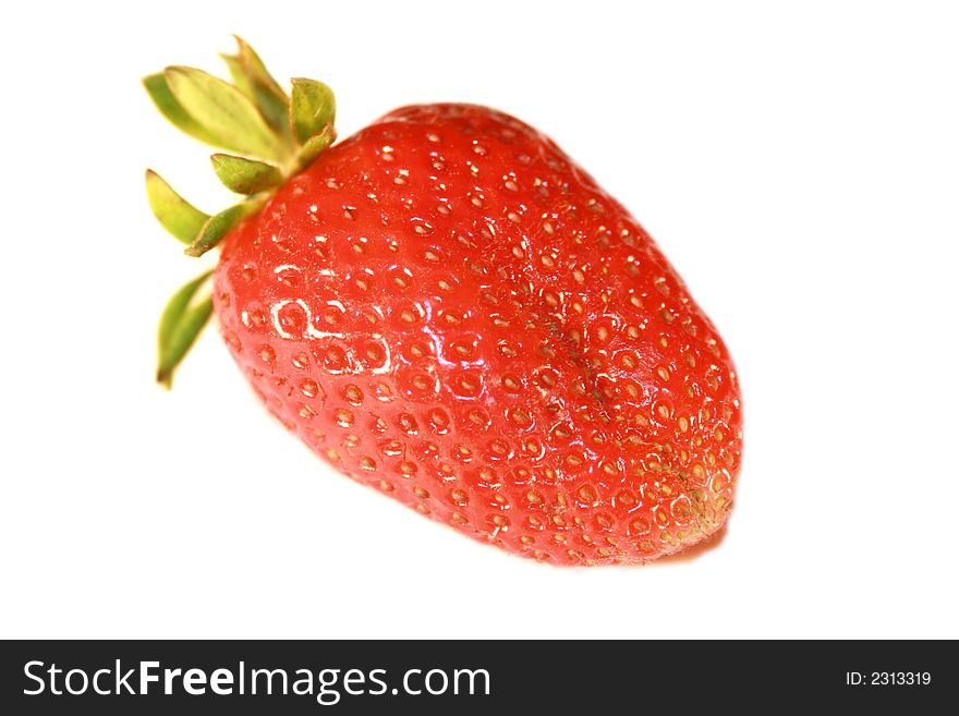 Fresh red strawberry isolated on white. Fresh red strawberry isolated on white