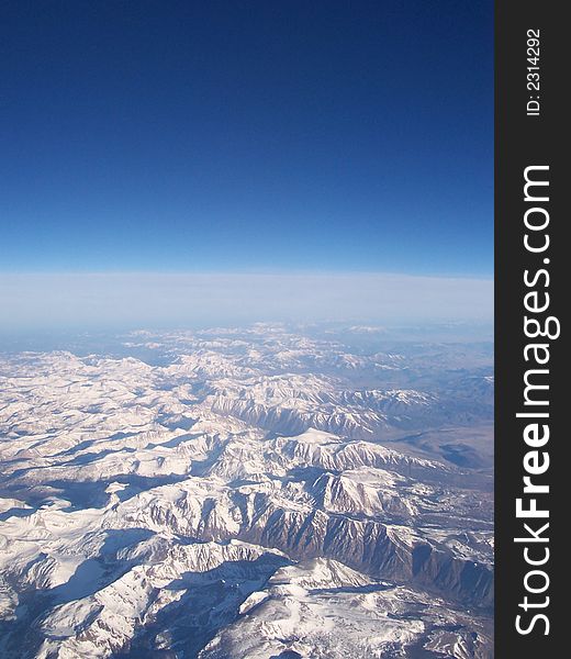 Snow Covered Mountains as far as the eye can see. Snow Covered Mountains as far as the eye can see