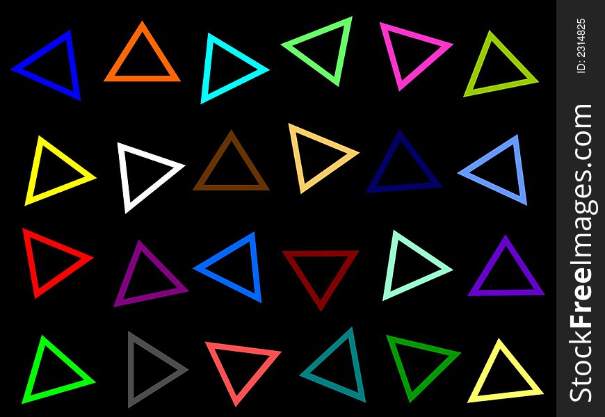 Image of abstract colorful triangles all over