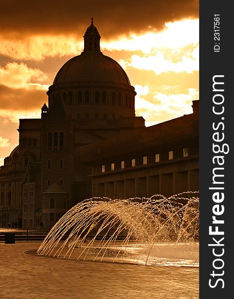 World headquarters of the Christian Science Church at Boston, Massachusetts, USA