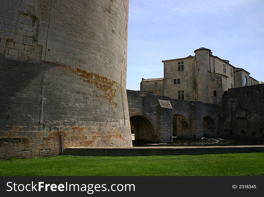 Ramparts of the strengthened city of Aigues-Mortes / France