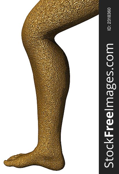 Computer generated 3d image depicting a human leg. Computer generated 3d image depicting a human leg