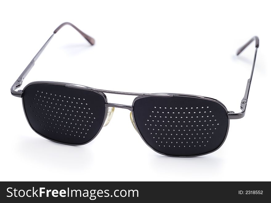 Black glasses isolated over white background. Black glasses isolated over white background